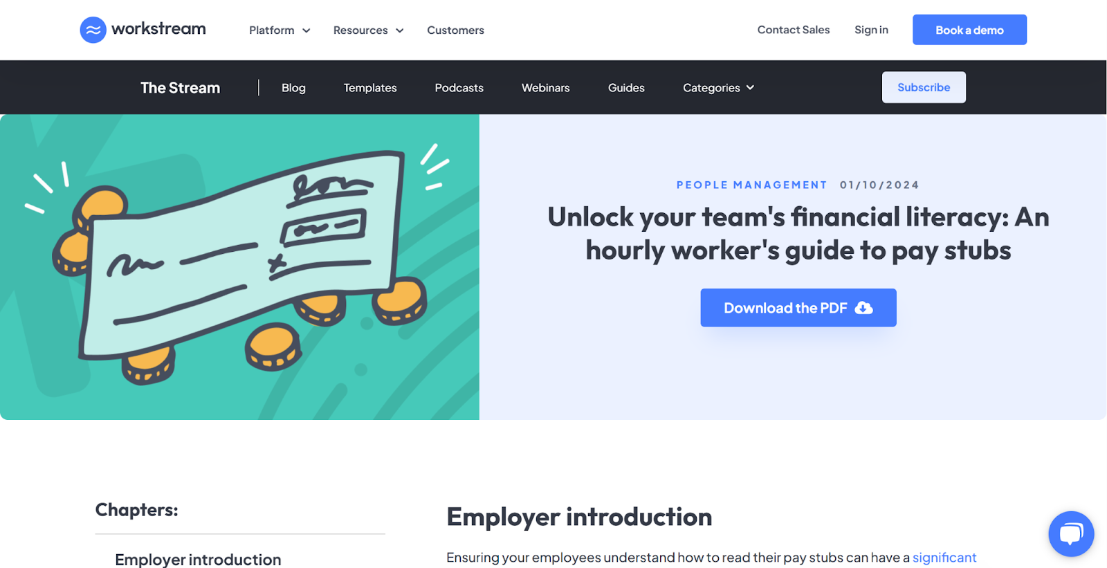 Example of a lead magnet by https://www.workstream.us/