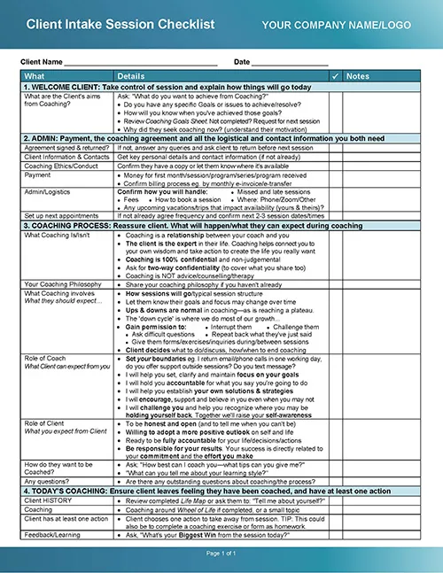 client-intake-session-checklist