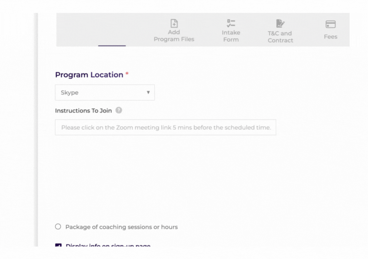 Session-by-Session Programs