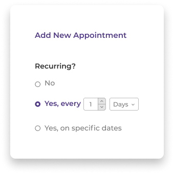 Recurring Appointments