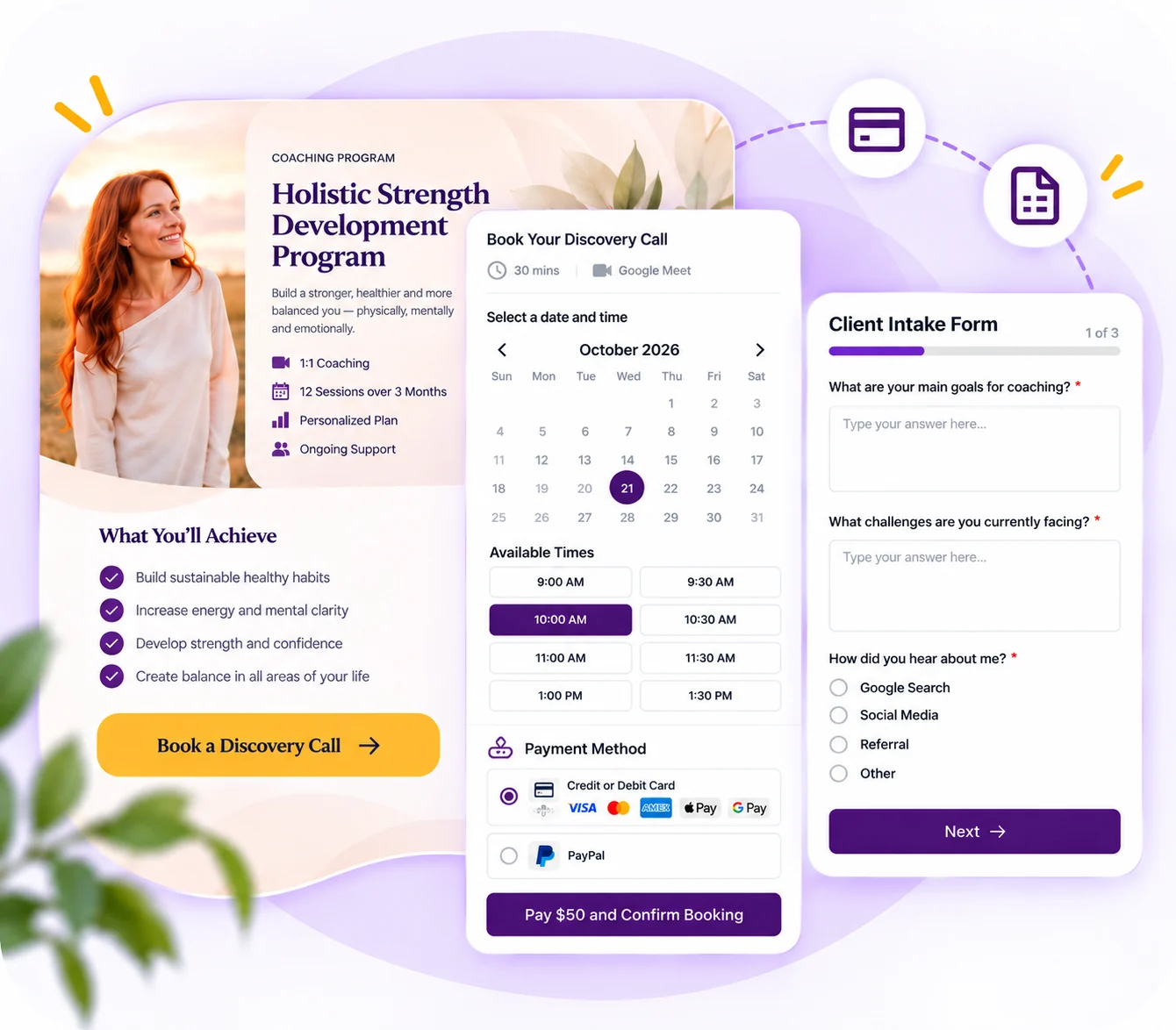 Collect Payments And Add Intake Forms 
