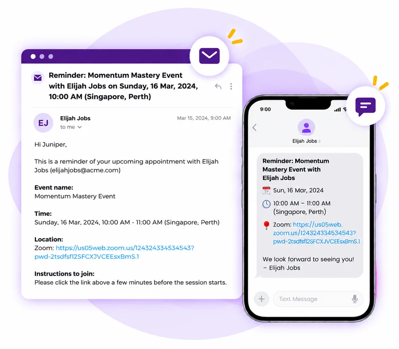 Reduce Missed Coaching Sessions With Automated Email & SMS Reminders