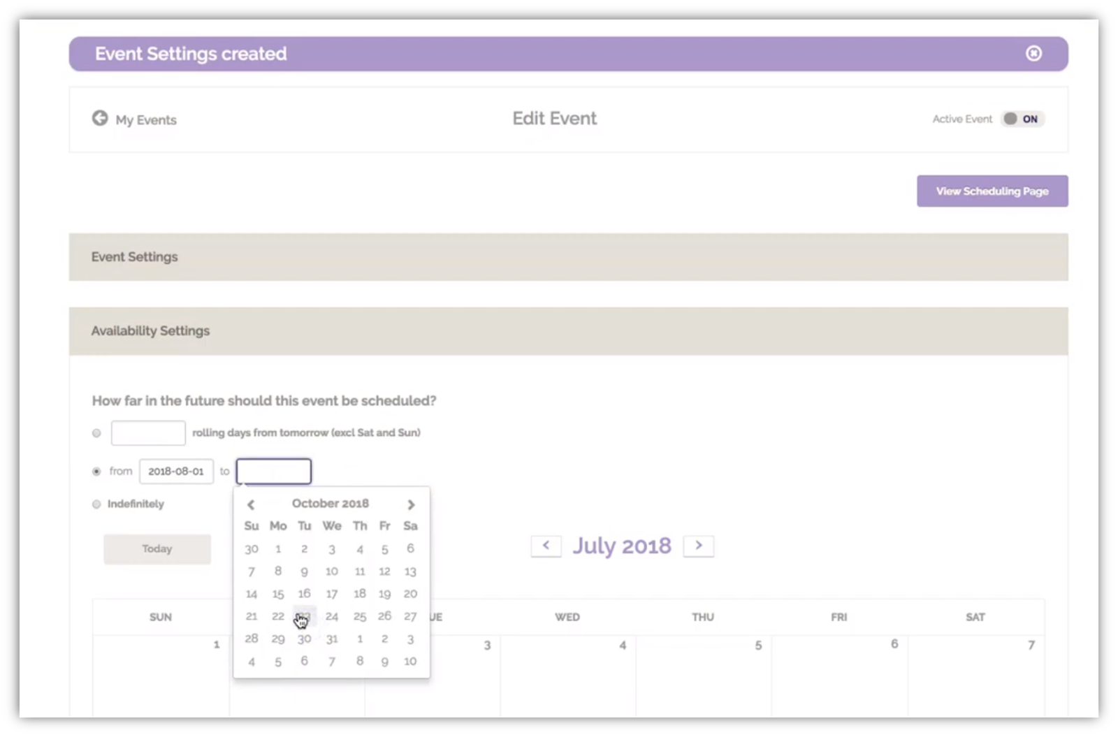CoachVantage automated scheduling feature