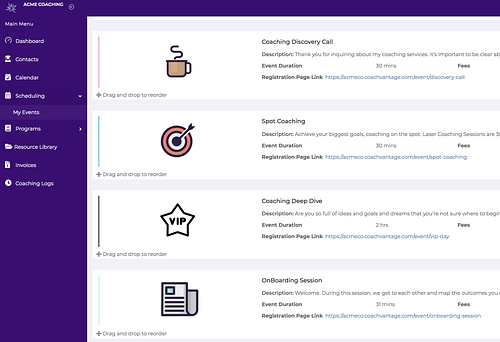 scheduling app features